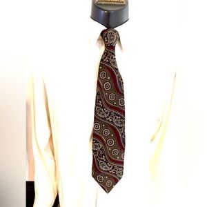 Dior Paisley Tie in Burgundy and Navy